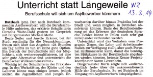 Berufsschule Flüchtlinge
